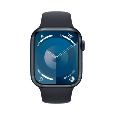 Фото 2 — Apple Watch Series 9 45 мм Темная ночь, спортивный ремешок
