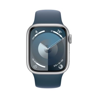 Фото 2 — Apple Watch Series 9 45 мм Серебро, спортивный ремешок